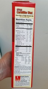 low carb brownie nutritional facts